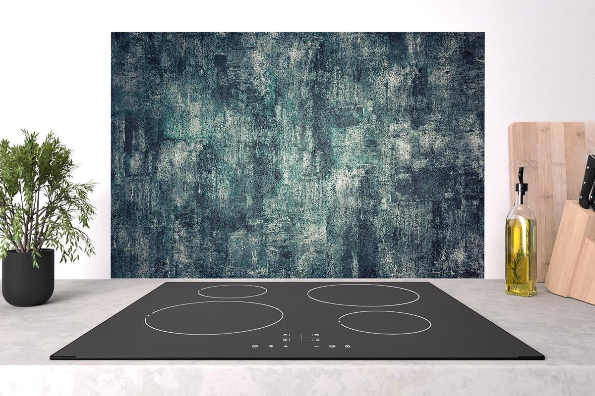 Spritzschutz - Dunkler Beton Panorama in Ölfarbton