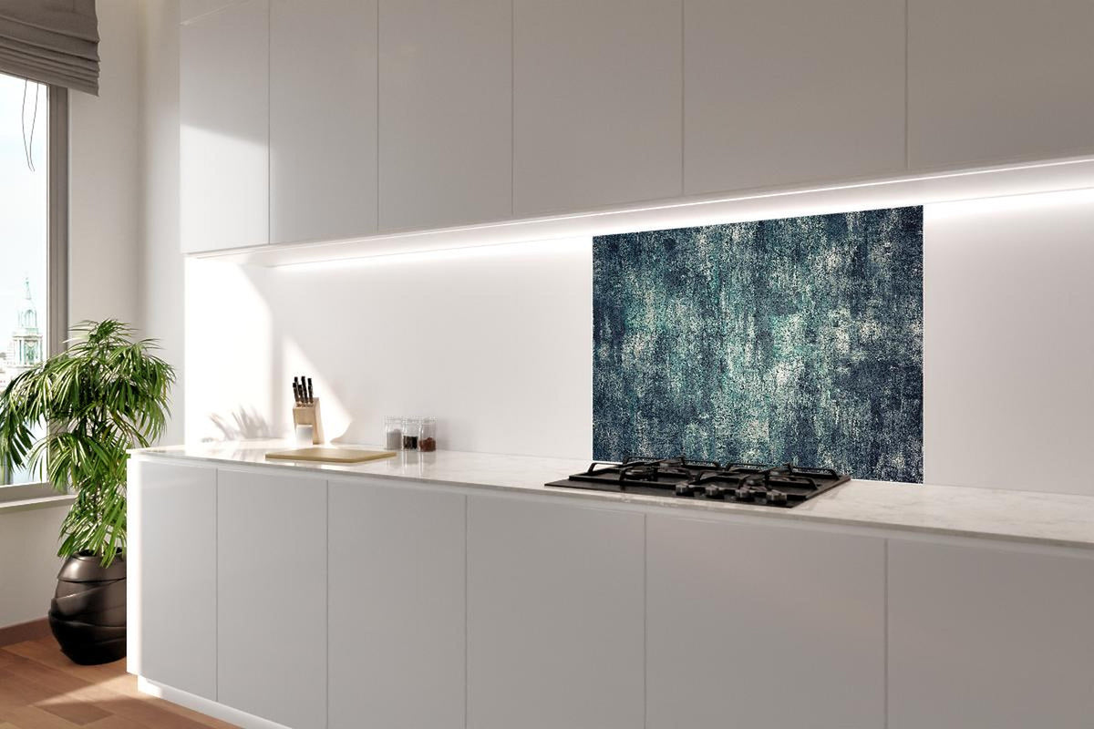 Spritzschutz - Dunkler Beton Panorama in Ölfarbton