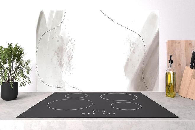 Spritzschutz - Edle Grauweiße Marmoroptik Struktur