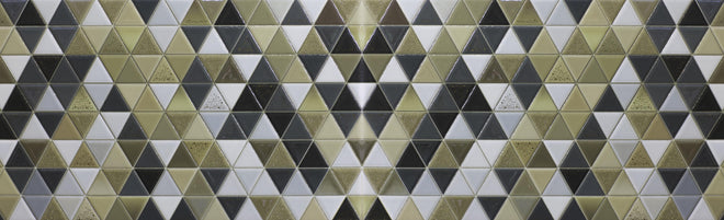 Spritzschutz - Edles Fliesen-Dekor in Schwarz, Weiß und Gold