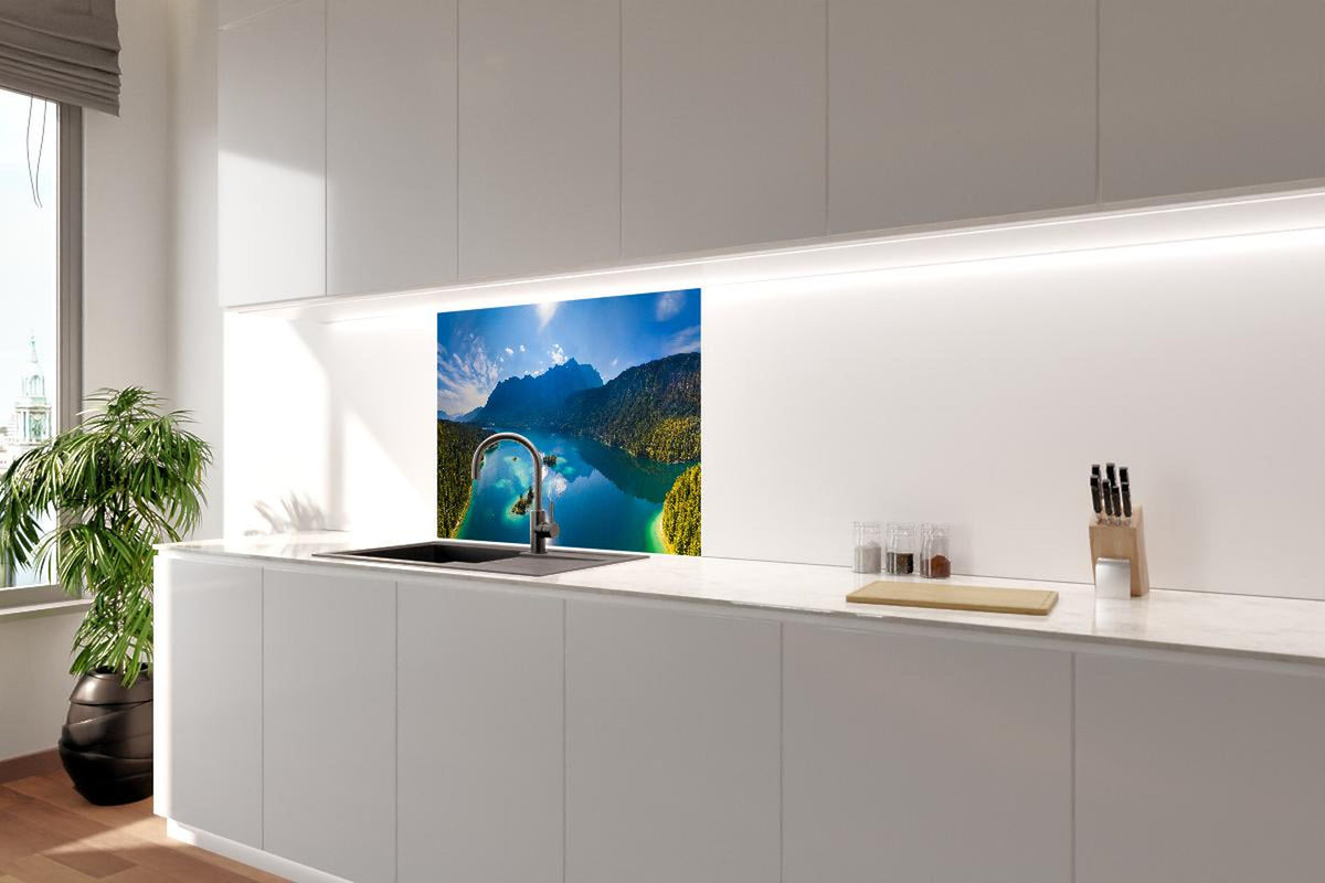 Spritzschutz - Eibsees mit der Zugspitze im Hintergrund