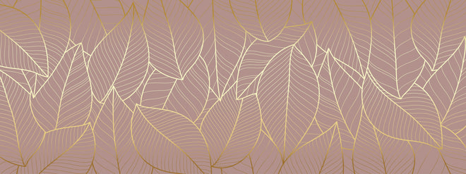 Spritzschutz - Elegante Blattgold Struktur auf Beige