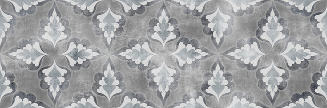 Spritzschutz - Elegante Grau-Weiß Zement Blattmuster Textur