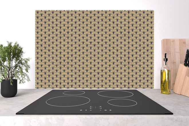 Spritzschutz - Elegante beige Musterstruktur Tapete