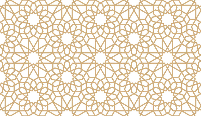 Spritzschutz - Elegantes Arabesken Design in Gold und Weiß