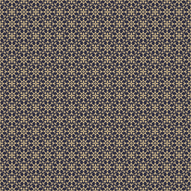 Spritzschutz - Elegantes Muster Dunkelblau mit goldenen Akzenten