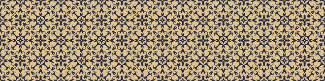 Spritzschutz - Elegantes Schwarz-Gold Ornament Design