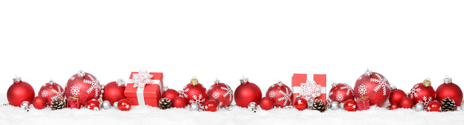 Spritzschutz - Exklusive Weihnachtsdeko in Rot und Weiß