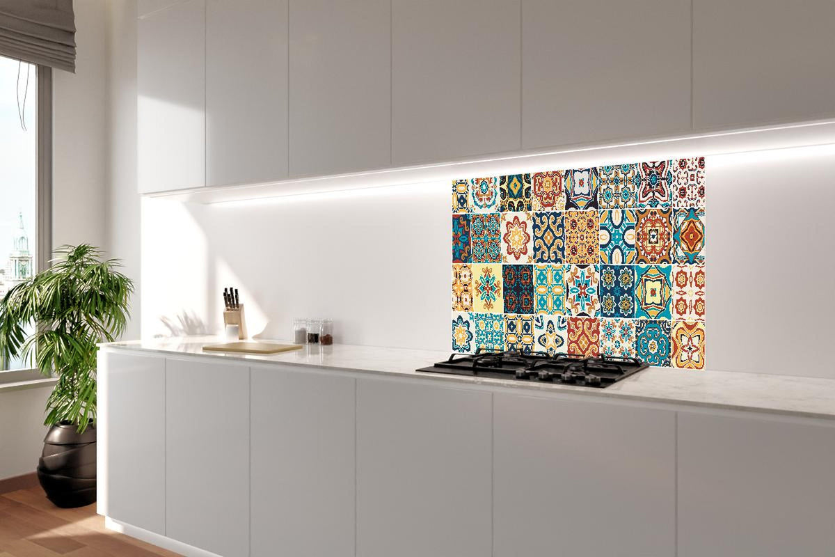 Spritzschutz - Farbenfrohe Mosaik Fliesenmuster Kollektion
