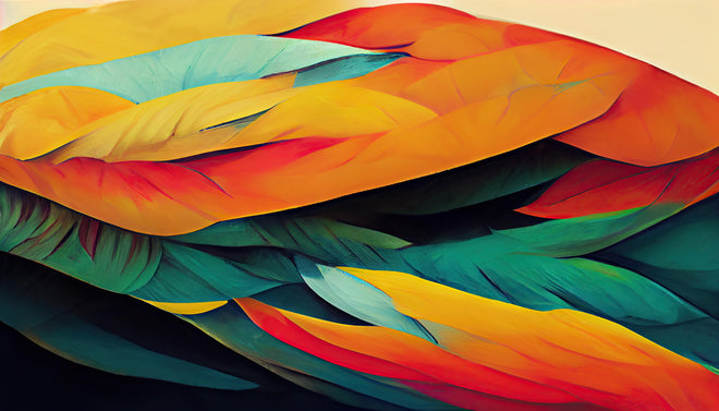 Spritzschutz - Farbenfrohe Neon Federstruktur Abstrakt