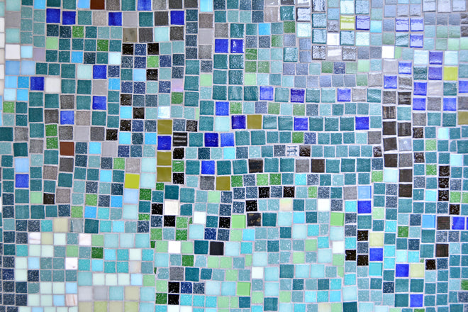 Spritzschutz - Farbenfrohes Mosaikfliesen Wanddesign