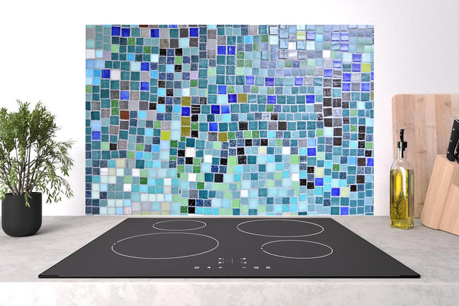 Spritzschutz - Farbenfrohes Mosaikfliesen Wanddesign