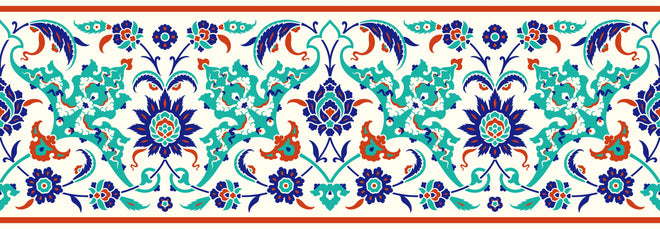 Spritzschutz - Farbenfrohes ornamentales Fliesen-Design