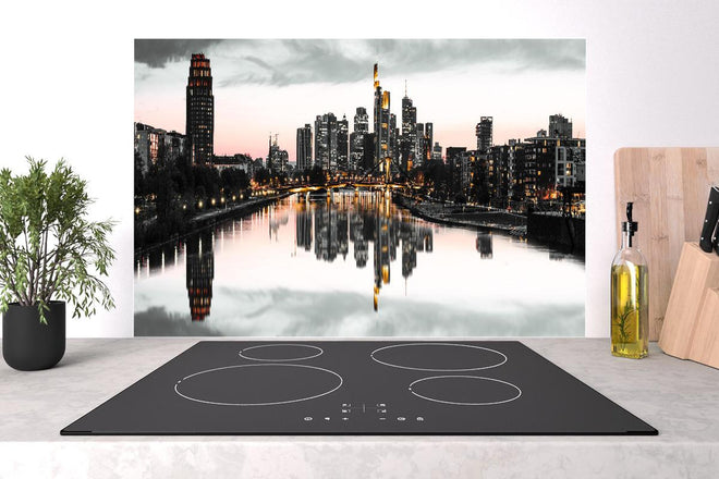 Spritzschutz - Frankfur Skyline Black & White