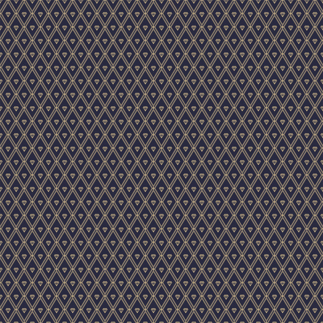 Spritzschutz - Geometrisches Design Dunkelblauer Rauten-Muster