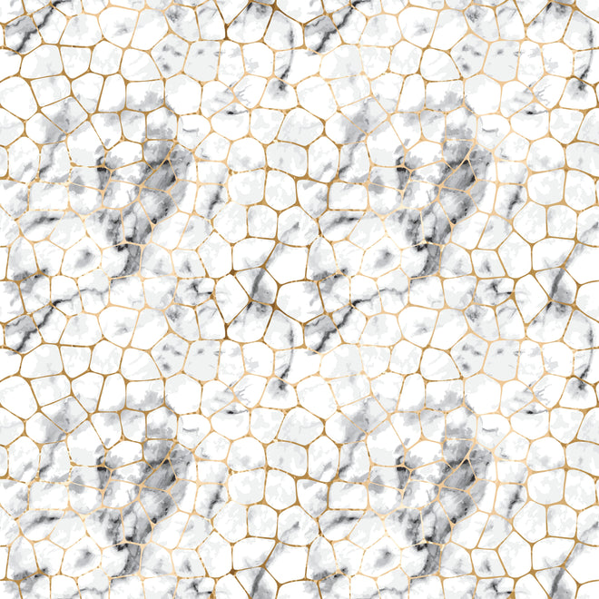 Spritzschutz - Geometrisches Marmormuster in Weiß-Grau