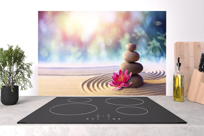 Spritzschutz - Gestapelte Meditation Steine