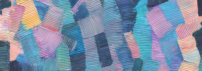 Spritzschutz - Gewellte Ölfarbentexturen