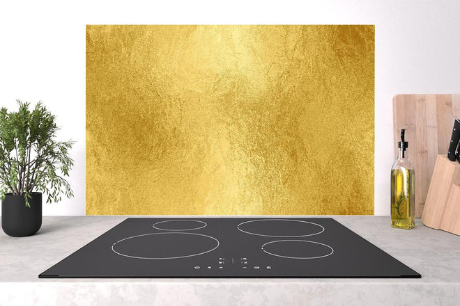 Spritzschutz - Glänzende Blattgold Textur