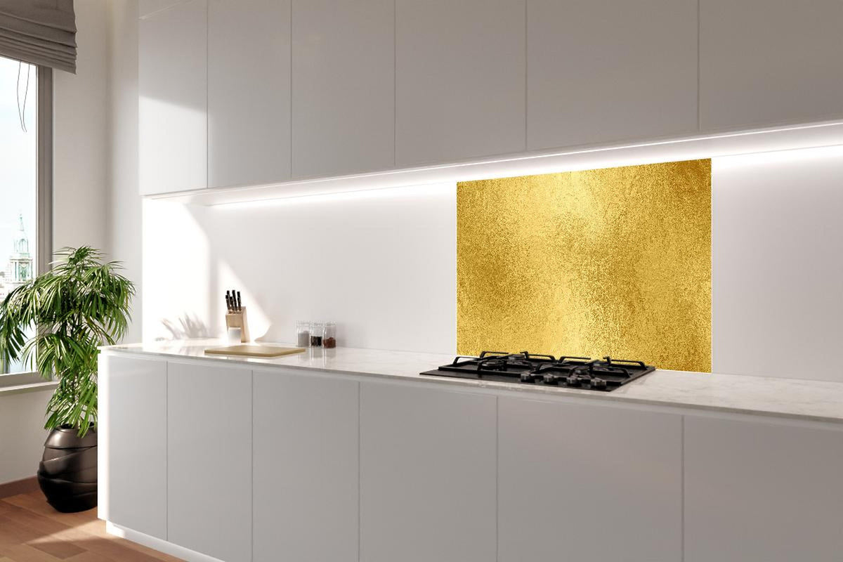 Spritzschutz - Glänzende Blattgold Textur