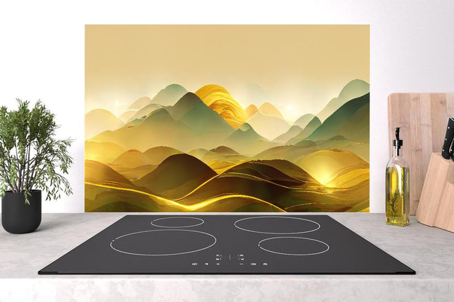 Spritzschutz - Goldene Wüste - Illustration