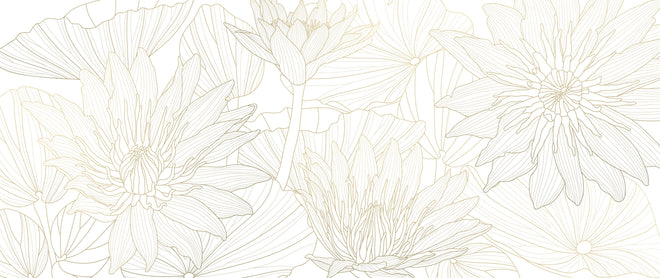 Spritzschutz - Grafische Weiß-Graue Blumenskizze