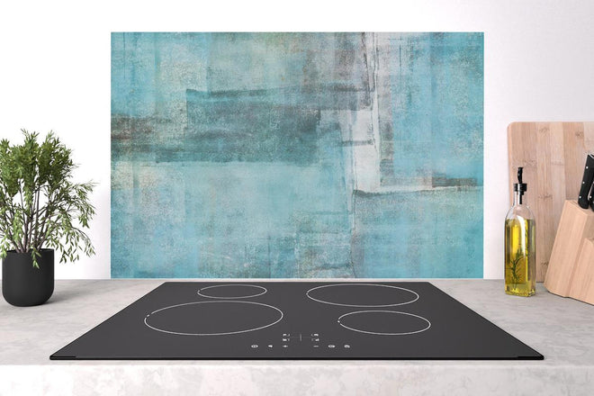 Spritzschutz - Grungy Abstract Hintergrund in Blau-Tönen