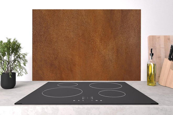 Spritzschutz - Hochwertige abstrakte braune Lederoberfläche