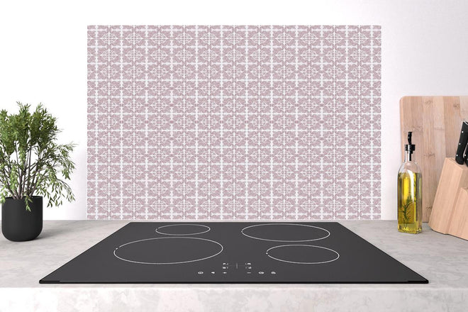 Spritzschutz - Hochwertiges Grau-Weiß Nahtloses Muster