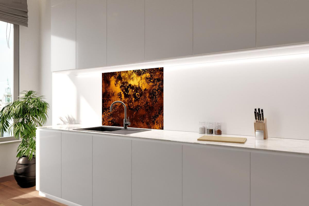 Spritzschutz - Japanisches Kunstwerk - Sengoku Gold
