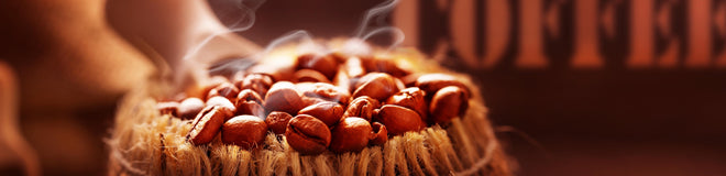 Spritzschutz - Kaffeebohnen frisch geröstet