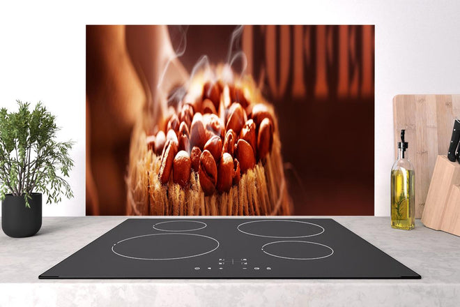 Spritzschutz - Kaffeebohnen frisch geröstet