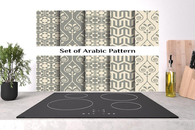 Spritzschutz - Kollektion Arabischer Muster in Grau
