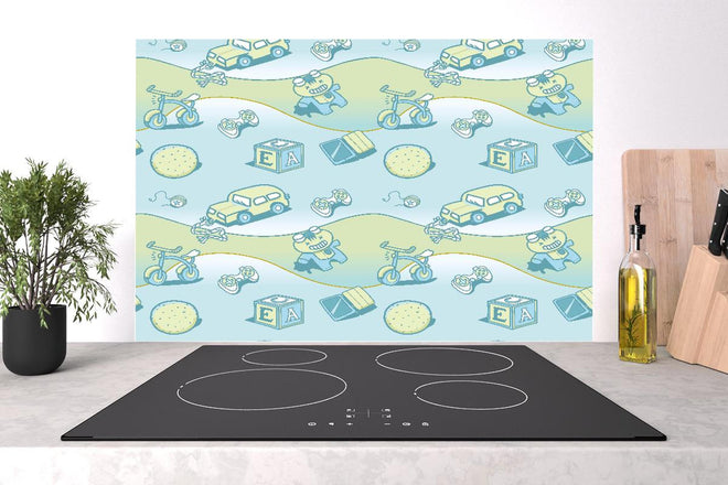 Spritzschutz - Kreatives Kinderzimmer Verkehrs-Musterdesign