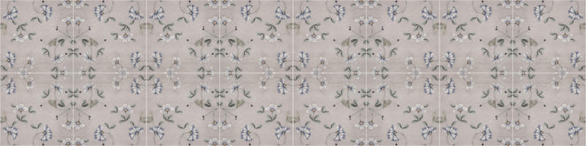 Spritzschutz - Lädierte Vintage Patchwork-Fliesen