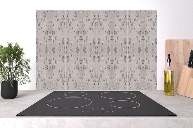 Spritzschutz - Lädierte Vintage Patchwork-Fliesen