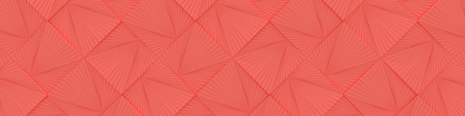 Spritzschutz - Lebendiger Korallenrot Geometrisches Muster