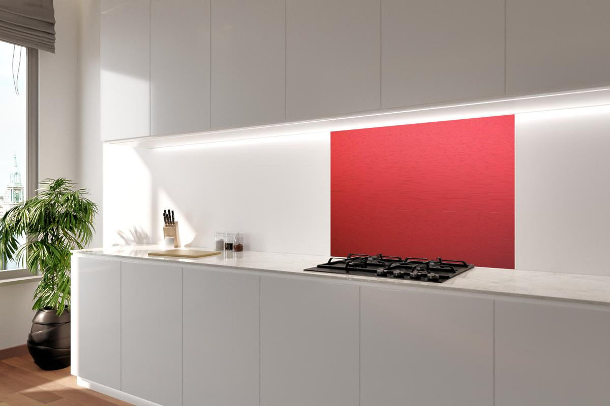 Spritzschutz - Leuchtend Rotes Unifarbenes Bild