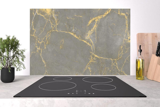 Spritzschutz - Luxuriöse Goldmarmor-Textur