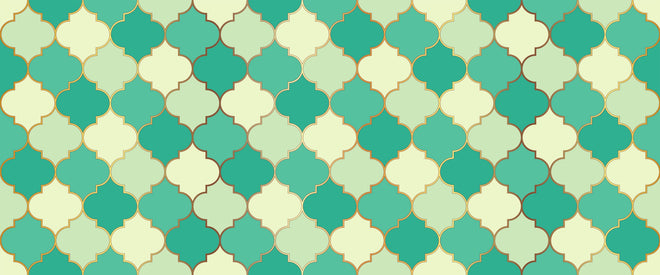 Spritzschutz - Marokkanisches Muster in bunten Pastellfarben