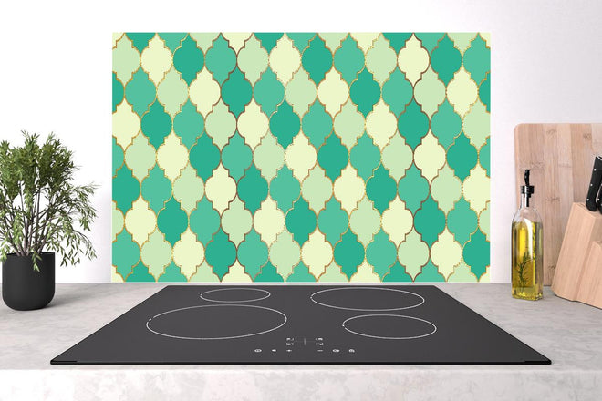 Spritzschutz - Marokkanisches Muster in bunten Pastellfarben