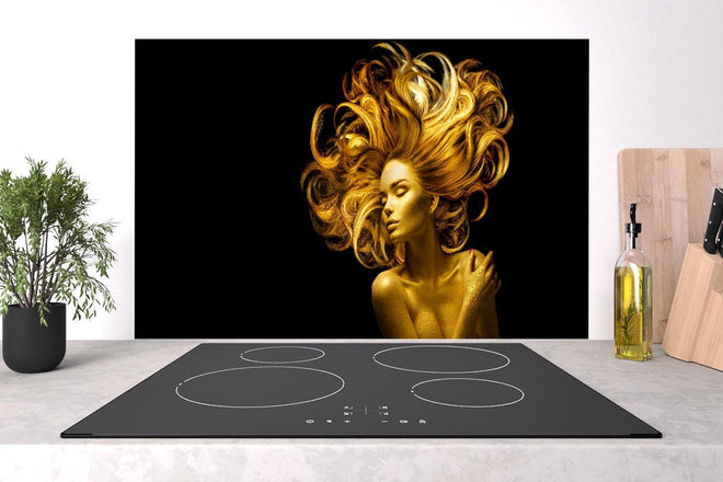 Spritzschutz - Model in Gold