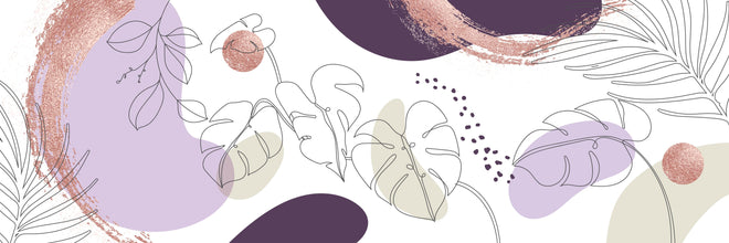 Spritzschutz - Moderne Abstrakte Kunst Violett Beige