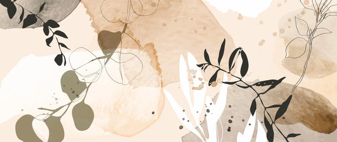 Spritzschutz - Moderne Beige-Braune Abstrakte Kunst