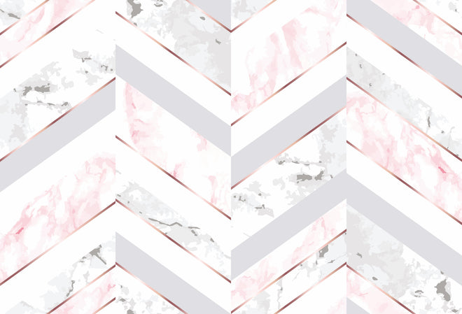 Spritzschutz - Moderne Rosa-Weiße Marmortextur