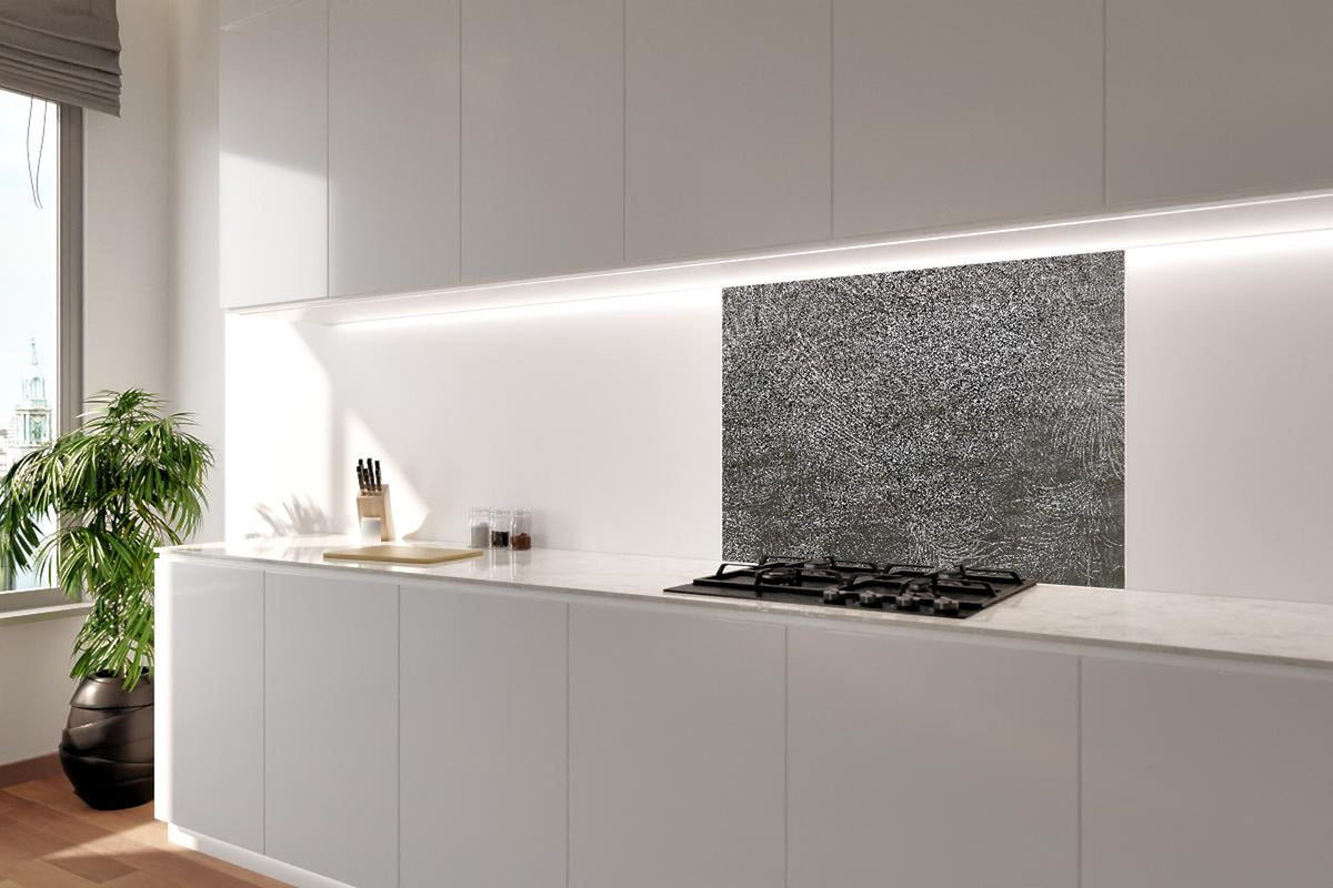 Spritzschutz - Moderne graue abstrakte Linienstruktur