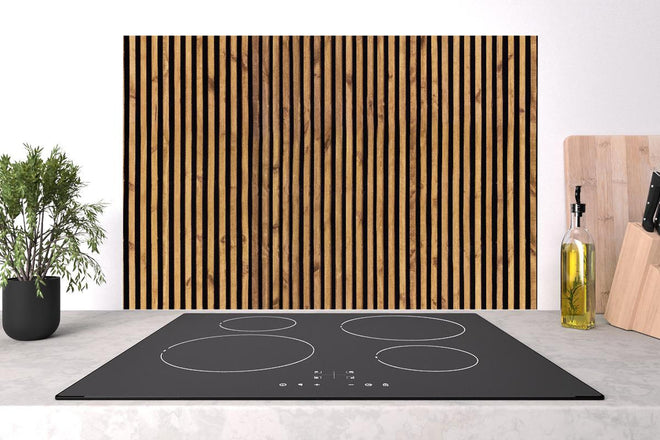 Spritzschutz - Nahtloses Muster aus Holzlatten