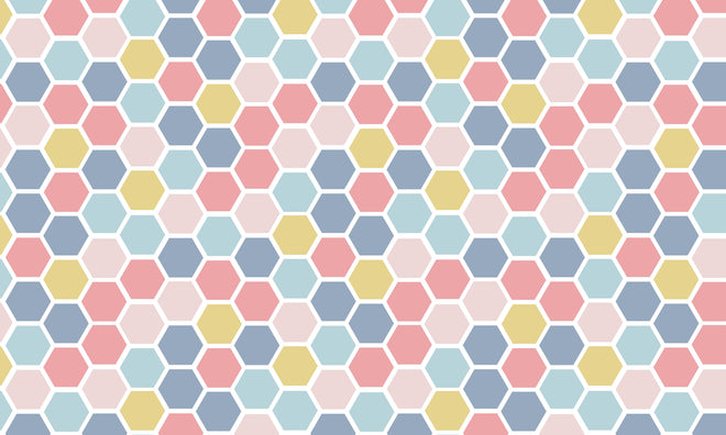Spritzschutz - Nahtloses Nordisches Sechseck Farbmuster