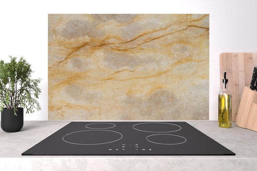 Spritzschutz - Naturgetreue Beige Marmor Textur Elegant