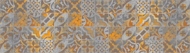 Spritzschutz - Orange Helles Licht Stein Beton